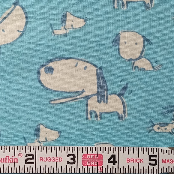 FREE SPIRIT Cotton Novelty Sewing Fabric DOGS BIG LITTLE - 2 Yards - Picture 1 of 1